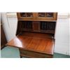 Image 2 : Mid 20th century mahogany drop front secretaire with four drawers, fitted interior, automatic extend