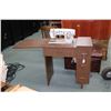 Image 1 : Vintage Viking sewing machine in cabinet with accessories