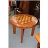 Image 1 : Wooden games table with inlaid game board 33" diameter