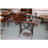 Image 1 : Antique New Williams treadle sewing machine in heavy cast base with mismatched machine topper marked