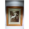 Image 2 : Two antique oak framed photographic prints including "Cupid Awake" and "Cupid Asleep" both marked co