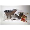 Image 1 : Selection of vintage and antique collectibles including metal coal hod with shovel, electric toaster