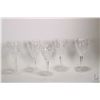 Image 1 : Five Waterford crystal goblets, in two different patterns and two different sizes