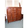 Image 1 : Semi contemporary bedroom suite including Queen sized, headboard, footboard and rails, two door and 