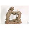 Image 2 : Hand carved soapstone sculpture purportedly titled " Sainte-Marie Among the Hurons' carved and signe