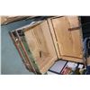 Image 2 : Antique oak and metal bound steamer trunk with leather straps