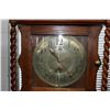 Image 2 : Antique oak cased floor standing long case clock with two weight chiming movement, decorative brass 