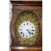 Image 2 : Antique Swedish style long case clock with bass relief floral motif bezel, Roman numerals and white 