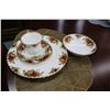 Image 2 : Setting for six of Royal Albert Old Country Roses china dinnerware including dinner plates, side pla