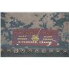 Image 2 : Vintage blue steamer trunk with brass coloured decoration and tray 21" X 36"