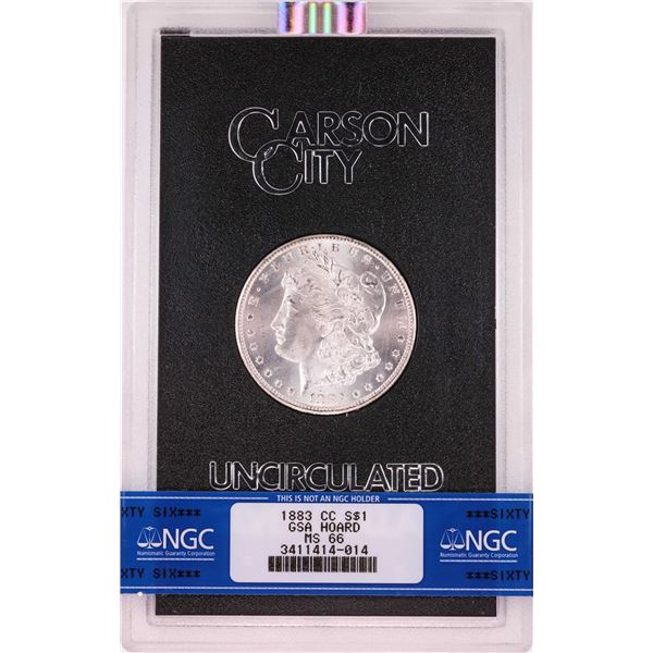 1883-CC $1 Morgan Silver Dollar Coin GSA Hoard Uncirculated NGC MS66