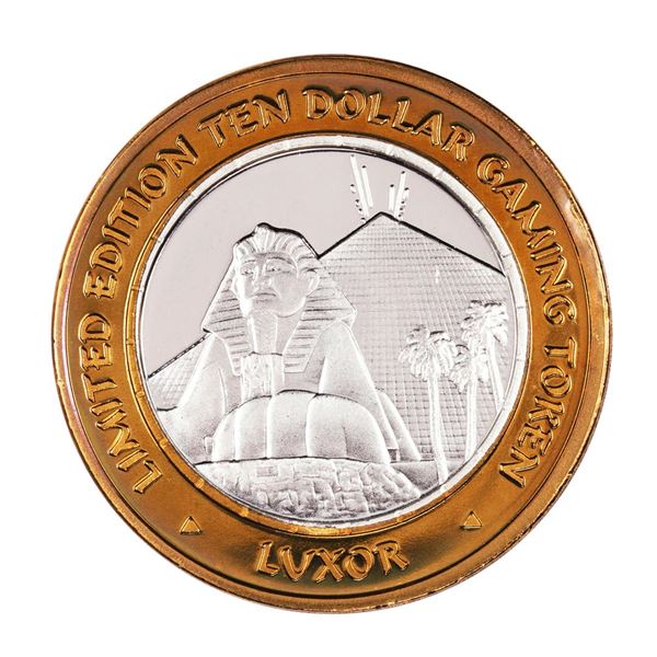 .999 Silver Luxor Las Vegas, Nevada $10 Casino Limited Edition Gaming Token
