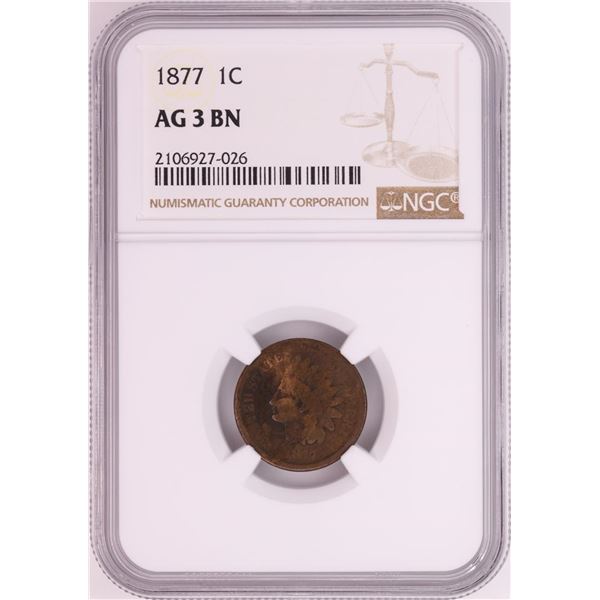 1877 Indian Head Cent Coin NGC AG3BN