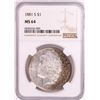 Image 1 : 1881-S $1 Morgan Silver Dollar Coin NGC MS64 Great Toning
