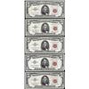 Image 1 : Lot of (5) 1963 $5 Legal Tender Notes