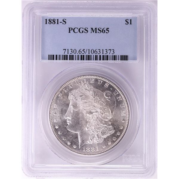 1881-S $1 Morgan Silver Dollar Coin PCGS MS65