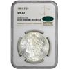 Image 2 : 1881-S $1 Morgan Silver Dollar Coin NGC MS62 CAC Amazing Toning