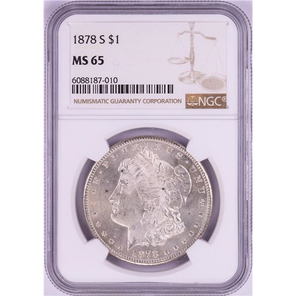 1878-S $1 Morgan Silver Dollar Coin NGC MS65