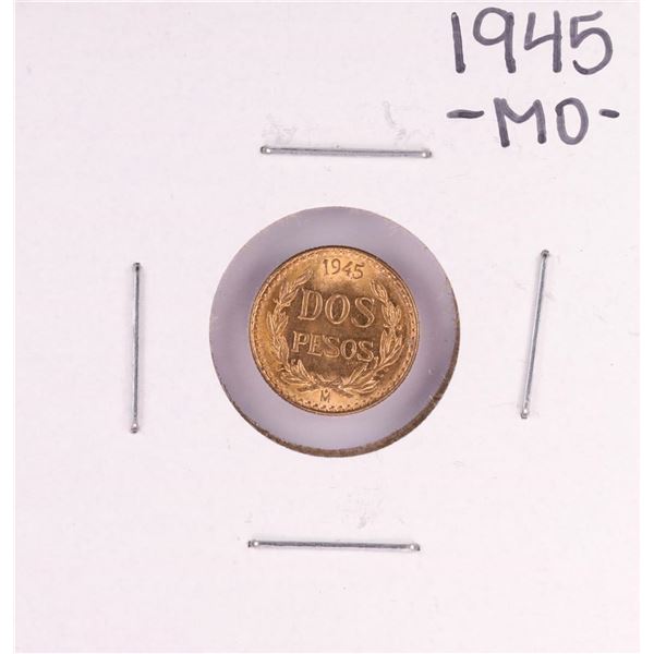1945 Mexico Dos Pesos Gold Coin
