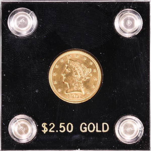 1902 $2 1/2 Liberty Head Quarter Eagle Gold Coin