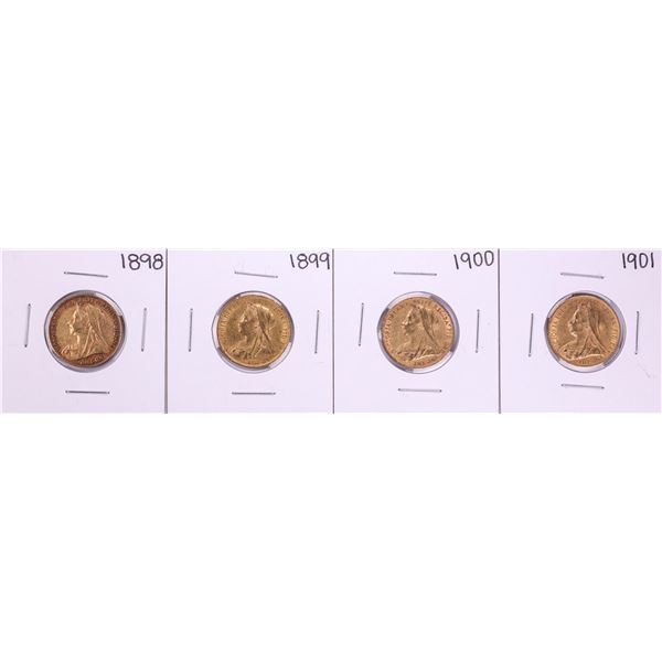 Lot of 1898-1901 Great Britain Sovereign Gold Coins
