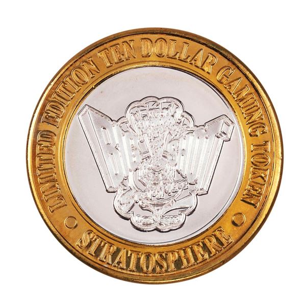 .999 Silver Stratosphere Las Vegas, Nevada $10 Casino Limited Edition Gaming Token