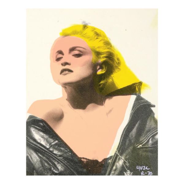 "Ringo" Daniel Funes "Madonna In Leather" Original Mixed Media On Canvas