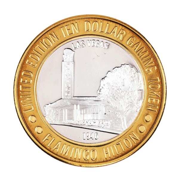 .999 Fine Silver Flamingo Las Vegas, Nevada $10 Limited Edition Gaming Token