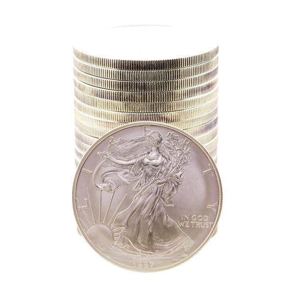Roll of (20) Brilliant Uncirculated 1997 $1 American Silver Eagle Coins