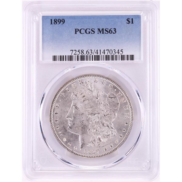 1899 $1 Morgan Silver Dollar Coin PCGS MS63