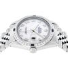 Image 9 : Rolex Men's Stainless Steel MOP Roman 36MM Diamond & Sapphire Datejust Wristwatch