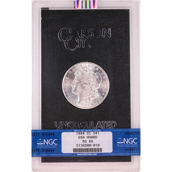 1884-CC $1 Morgan Silver Dollar Coin GSA Hoard Uncirculated NGC MS66