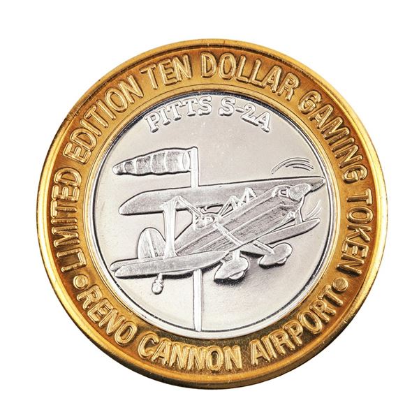 .999 Silver Reno Tahoe International Airport $10 Casino Limited Edition Gaming Token