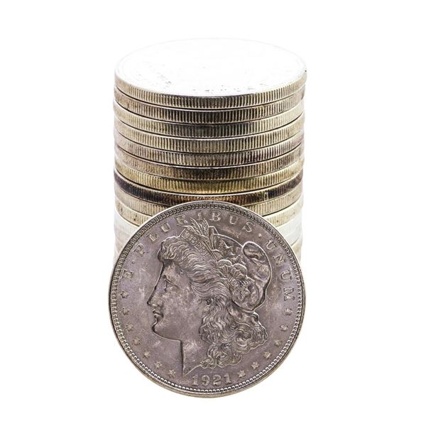 Roll of (20) Brilliant Uncirculated 1921 $1 Morgan Silver Dollar Coins