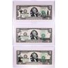 Image 1 : Lot of (3) 2003A $2 Federal Reserve Notes Uncirculated in Cases