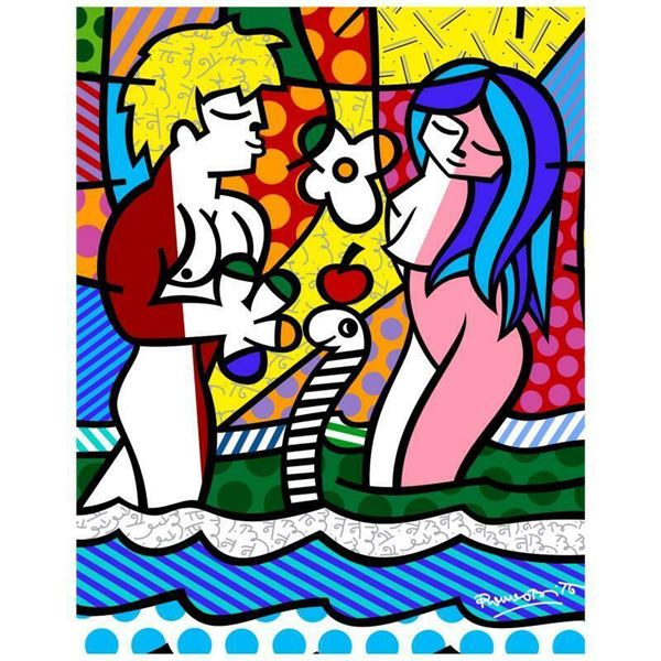 Romero Britto "New Adam & Eve" Giclee