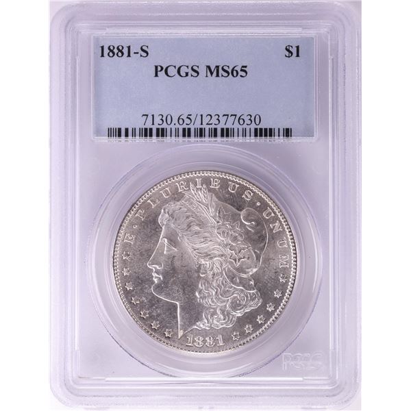 1881-S $1 Morgan Silver Dollar Coin PCGS MS65
