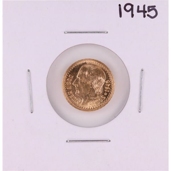 1945 Mexico Dos Y Medio Pesos Gold Coin