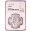 Image 1 : 1884-O $1 Morgan Silver Dollar Coin NGC MS61 Nice Toning