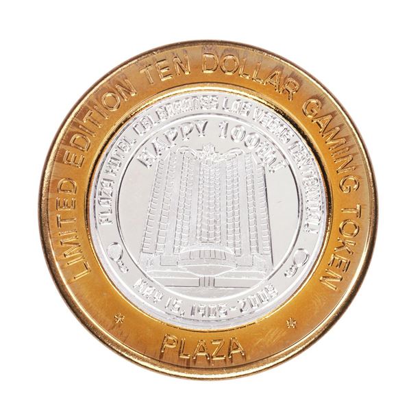.999 Fine Silver Plaza Casino Las Vegas, NV $10 Limited Edition Gaming Token