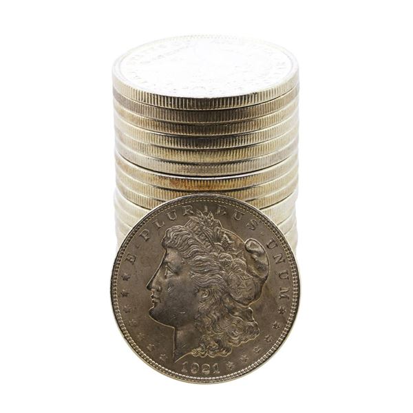 Roll of (20) Brilliant Uncirculated 1921 $1 Morgan Silver Dollar Coins
