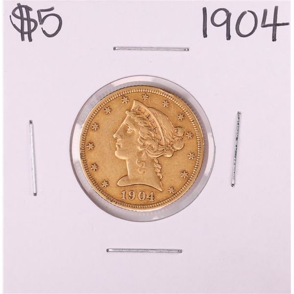 1904 $5 Liberty Head Half Eagle Gold Coin