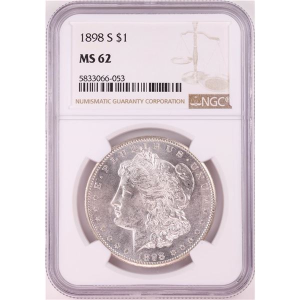 1898-S $1 Morgan Silver Dollar Coin NGC MS62