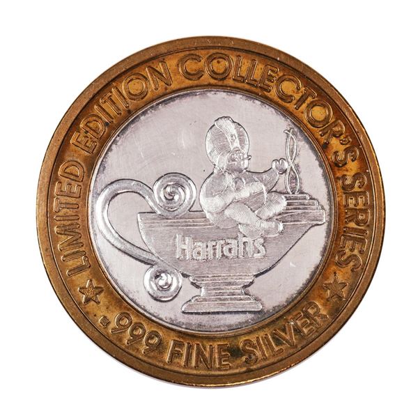 .999 Silver Harrah's Casino Reno Nevada $10 Casino Limited Edition Gaming Token