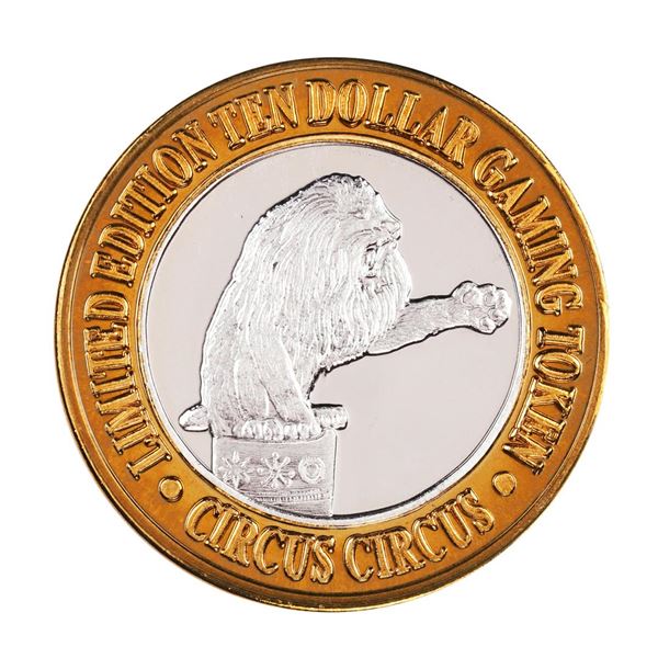 .999 Silver Circus Circus Hotel & Casino $10 Limited Edition Casino Gaming Token