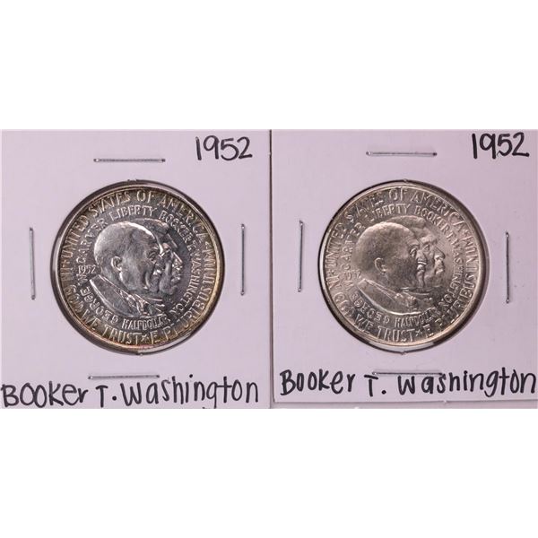 Lot of (2) 1952 Washington Carver Commemorative Half Dollar Coins