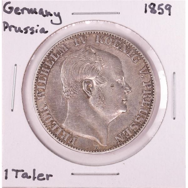 1859 Germany Prussia 1 Taler Silver Coin