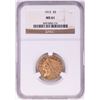 Image 1 : 1915 $5 Indian Head Half Eagle Gold Coin NGC MS61