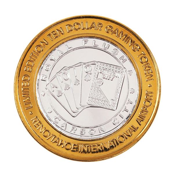 .999 Silver Reno Tahoe International Airport $10 Casino Limited Edition Gaming Token