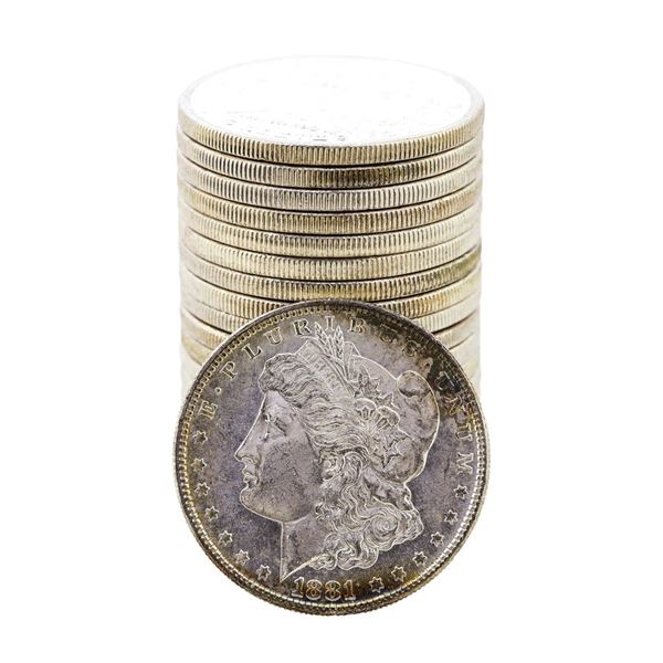 Roll of (20) Brilliant Uncirculated 1881-S $1 Morgan Silver Dollar Coins